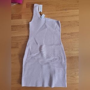 Aritzia Banaton Ribbed Knit one shoulder Dress Pink S Small